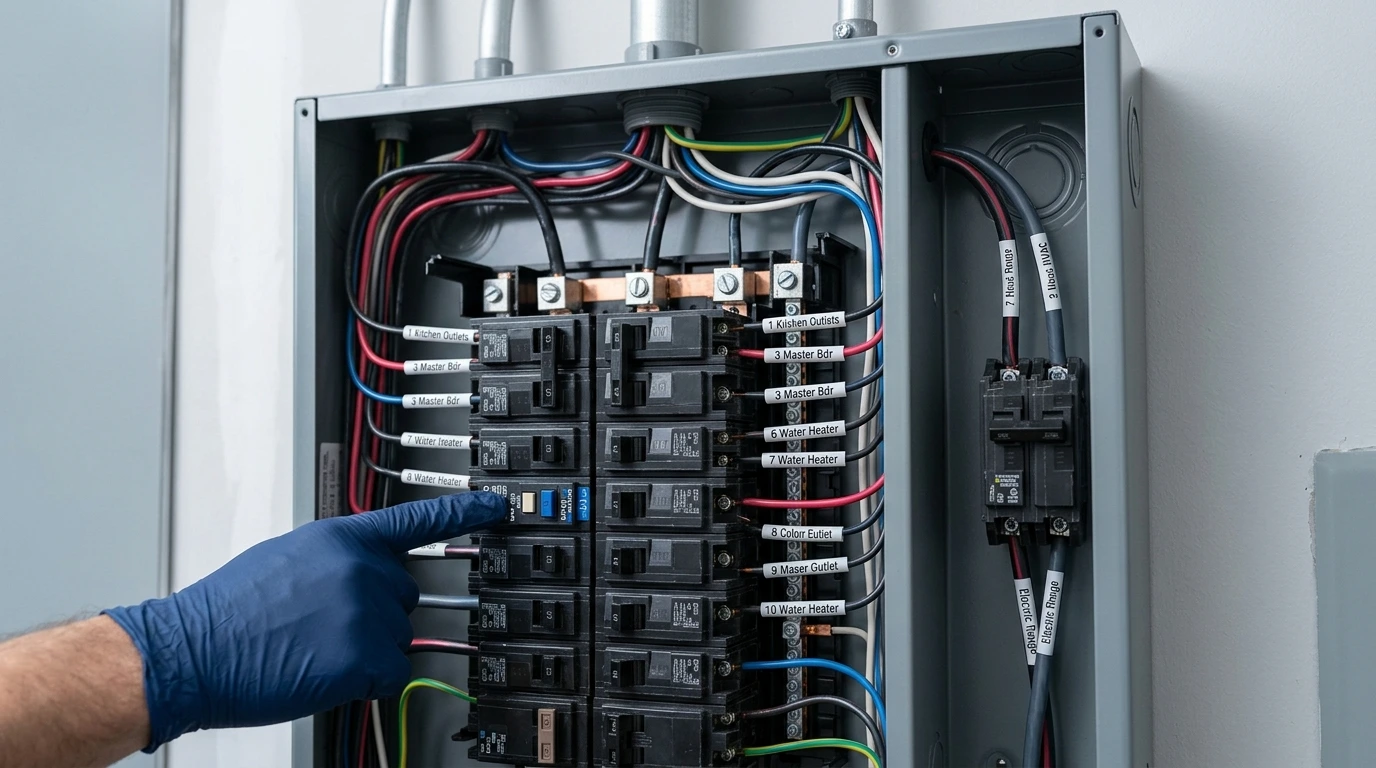 Tableau électrique avec ligne dédiée pour borne de recharge