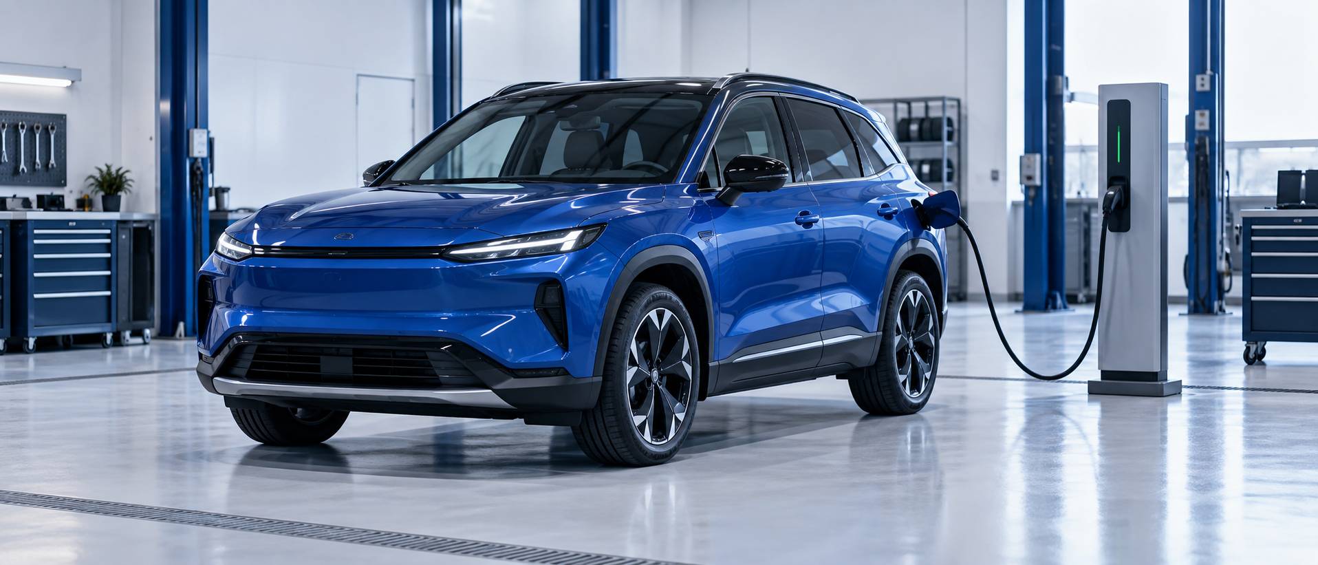 Illustration éditoriale du sujet : Aiways U5 : le SUV électrique chinois novateur fait son entrée sur le marché français