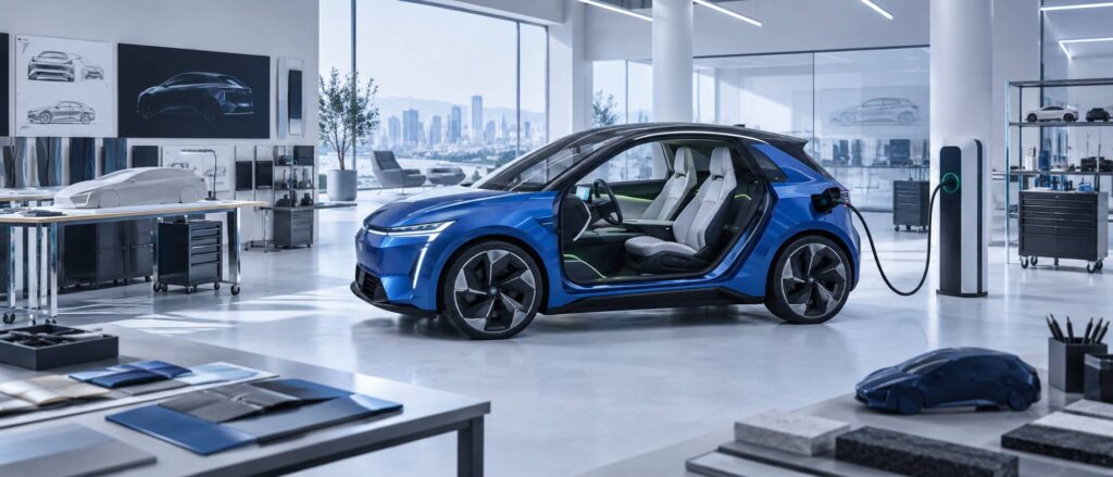 Illustration éditoriale du sujet : Découvrez la future 208 à travers le concept innovant Peugeot Polygon !