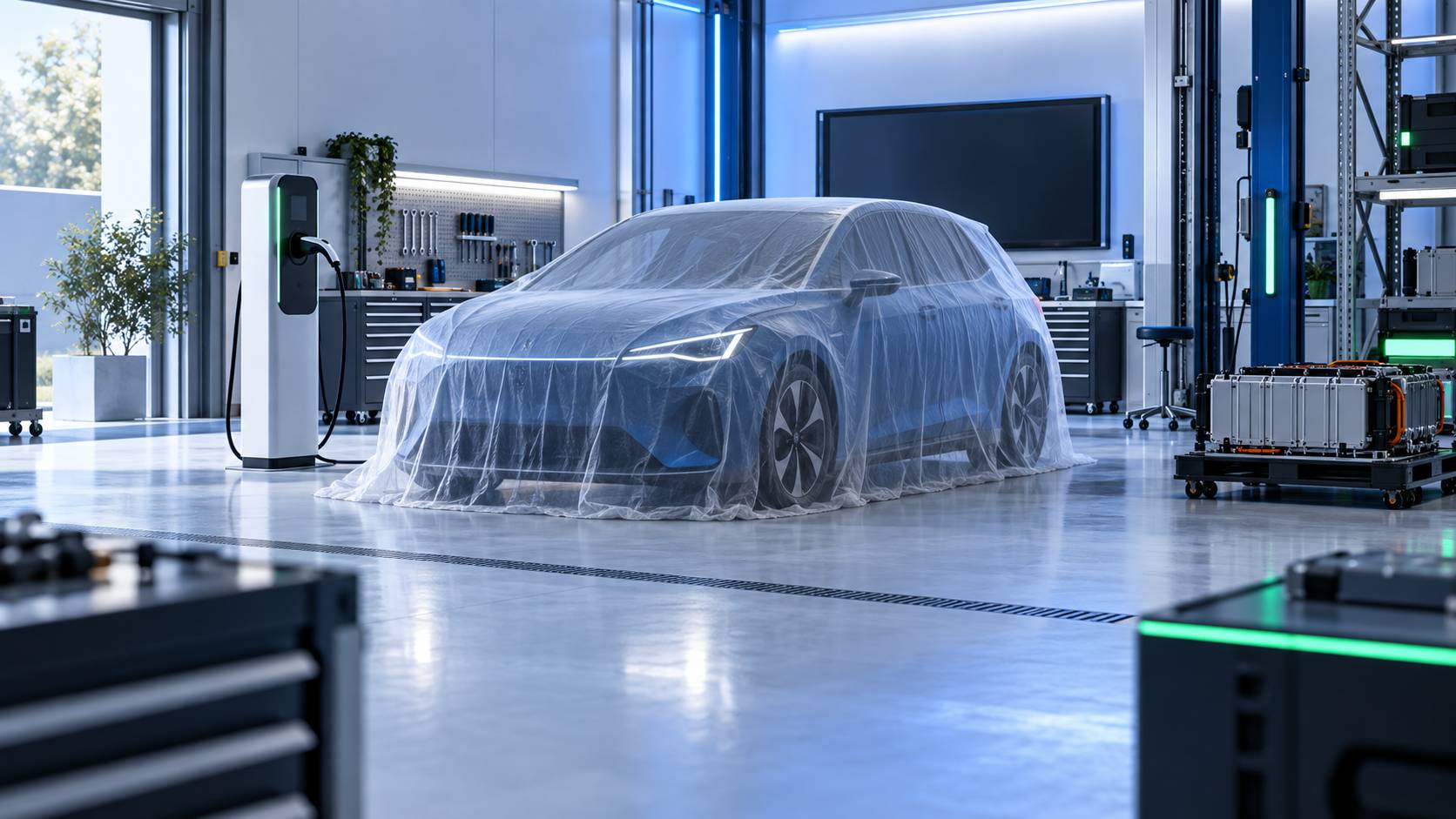 Illustration éditoriale du sujet : La nouvelle Volkswagen Golf 9 électrique se révèle doucement, mais la patience sera de mise